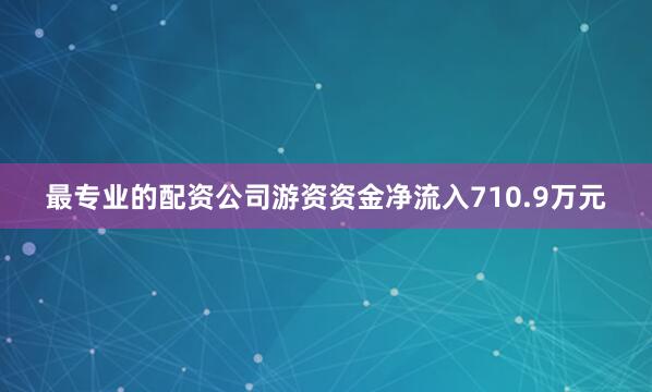 最专业的配资公司游资资金净流入710.9万元